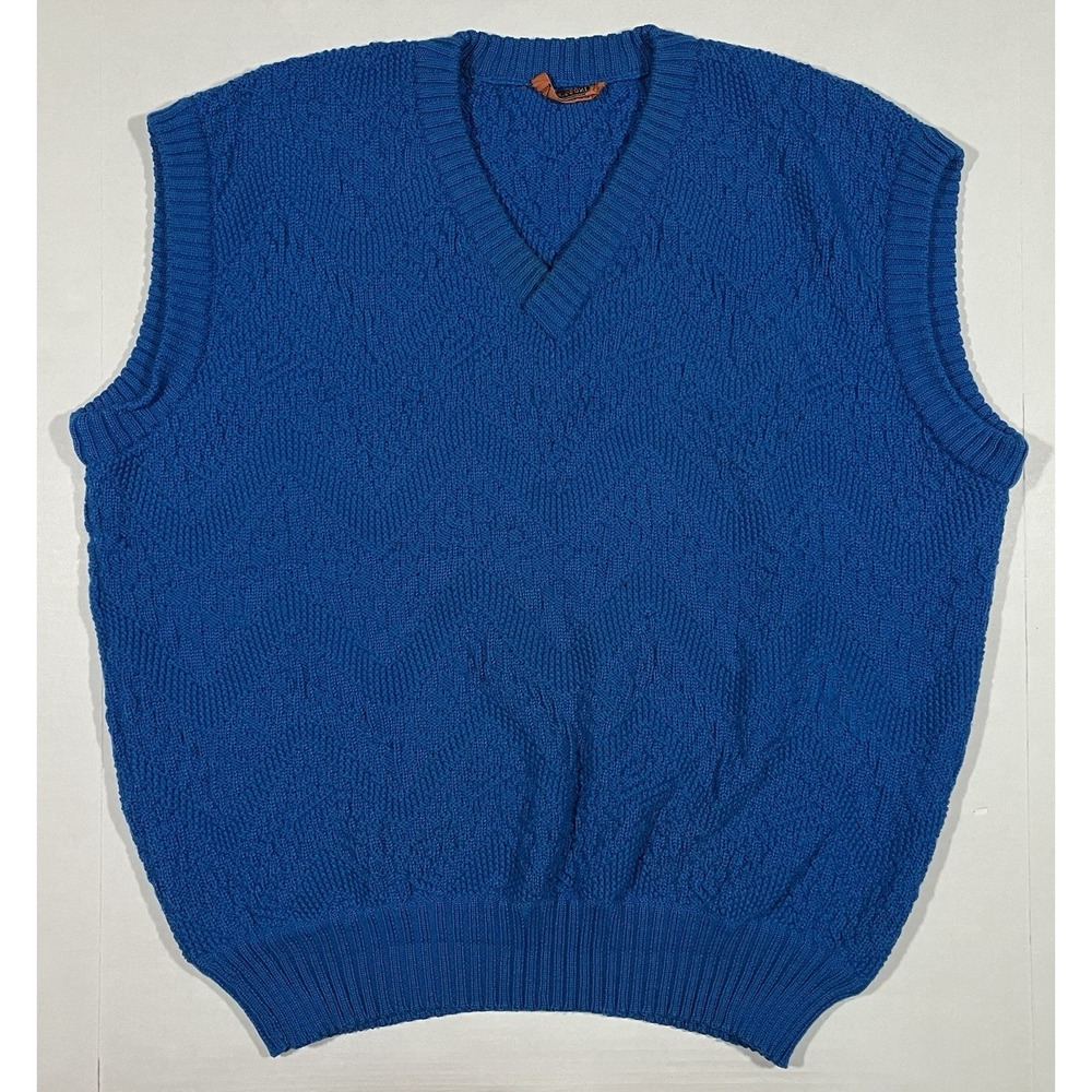 Vintage Missoni Sport Sweater Vest Mens Large Blue By Malerba Made In Italy